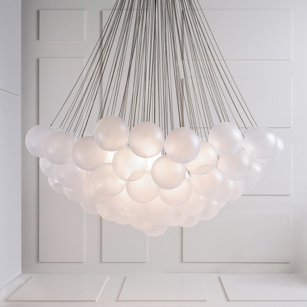 Warm Ambient Glow Frosted Glass Orbs Pendant Light