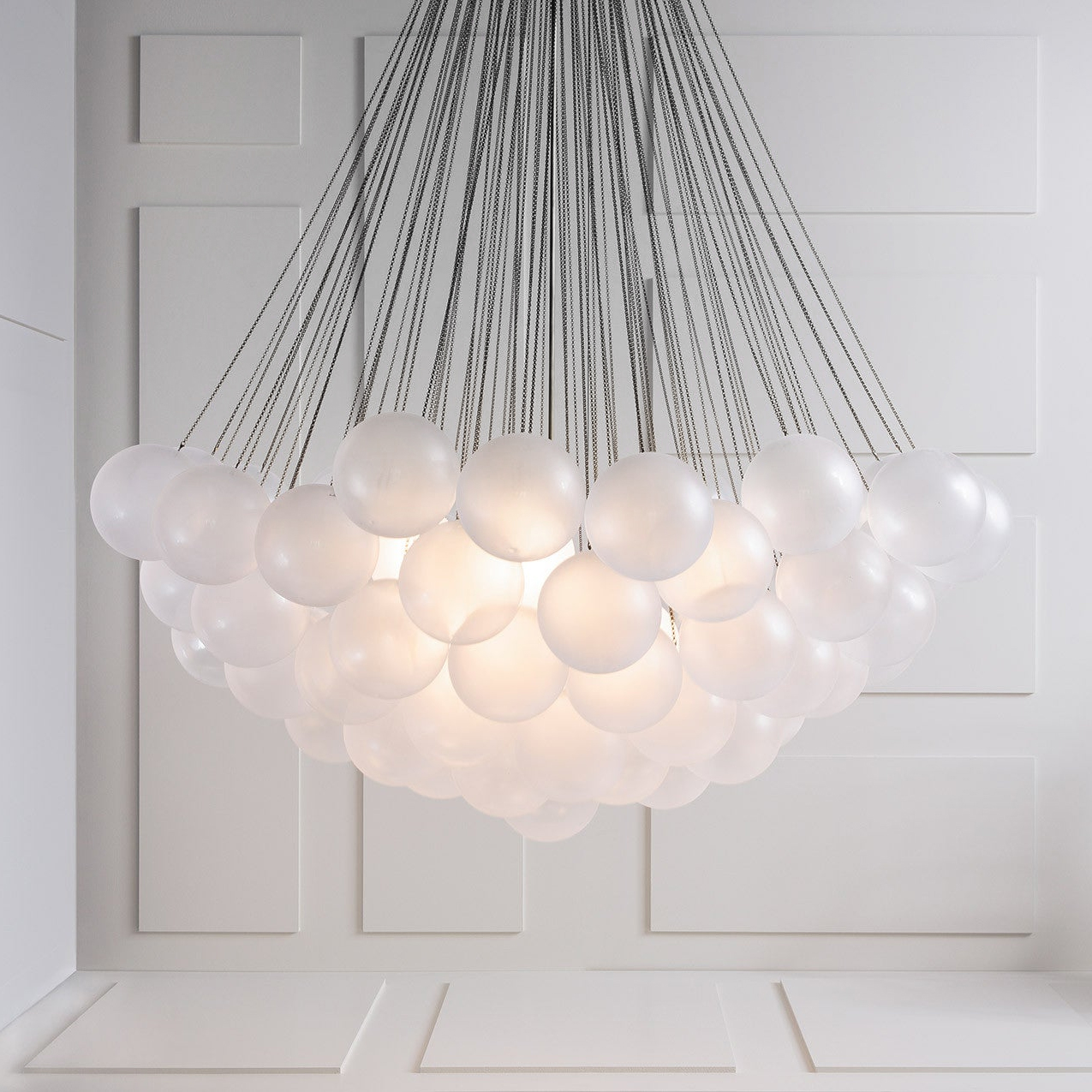 Warm Ambient Glow Frosted Glass Orbs Pendant Light