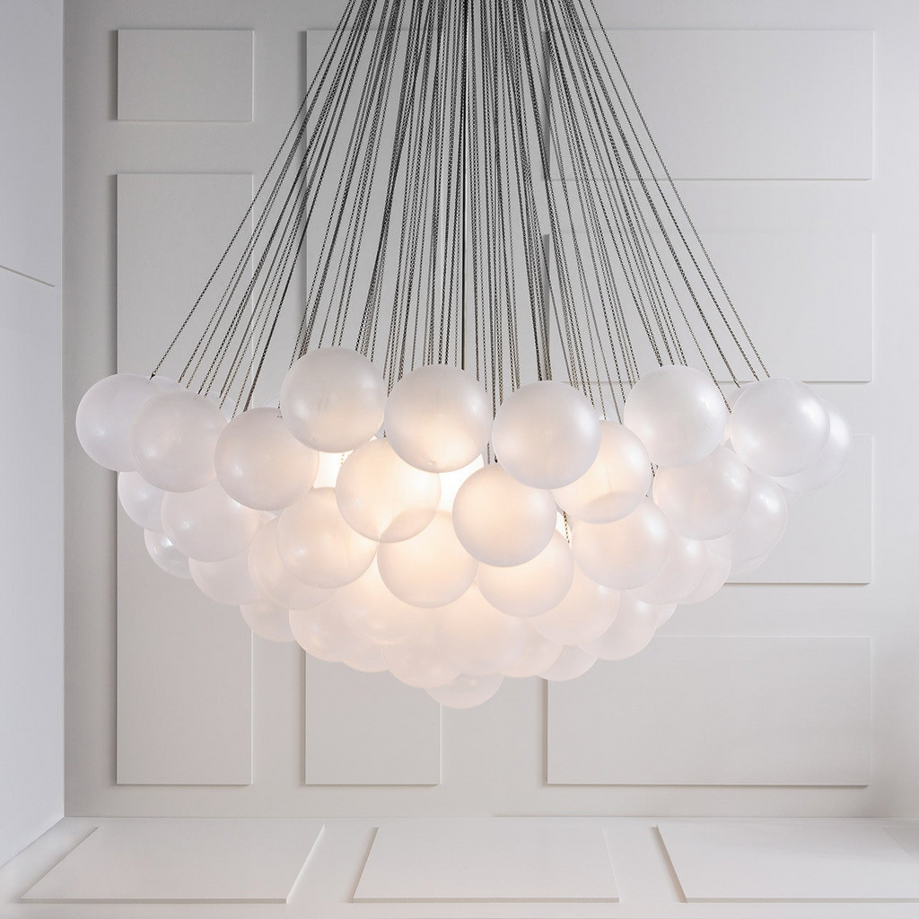Warm Ambient Glow Frosted Glass Orbs Pendant Light