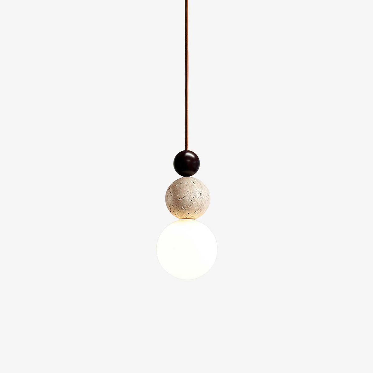 Warm Glow Travertine Yellow Cluster Sphere Pendant Light