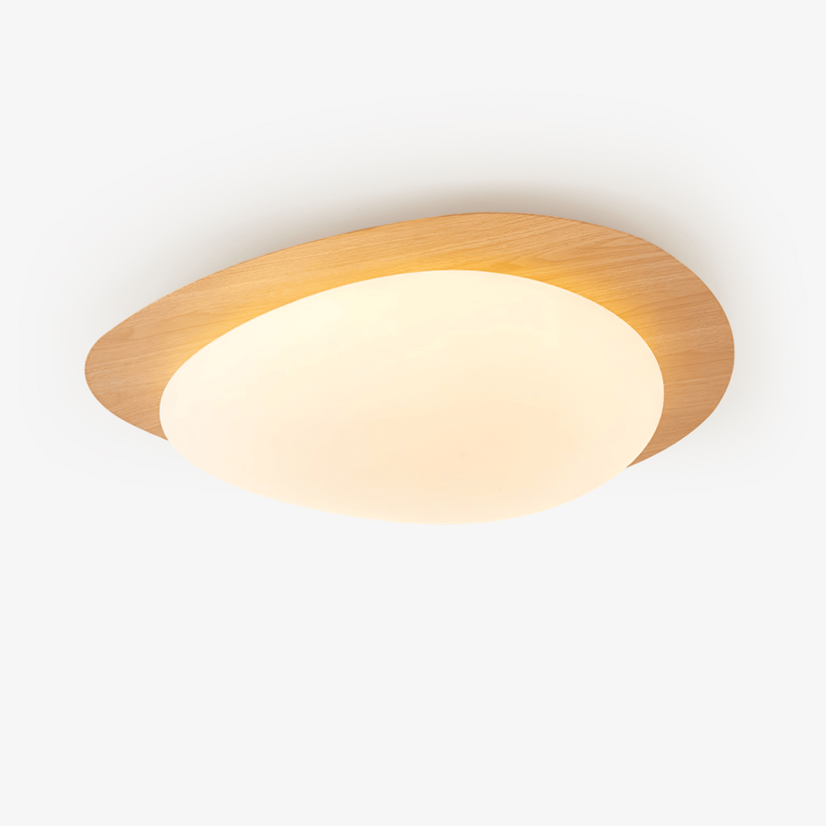Warm Ambience Walnut Pebble Ceiling Light