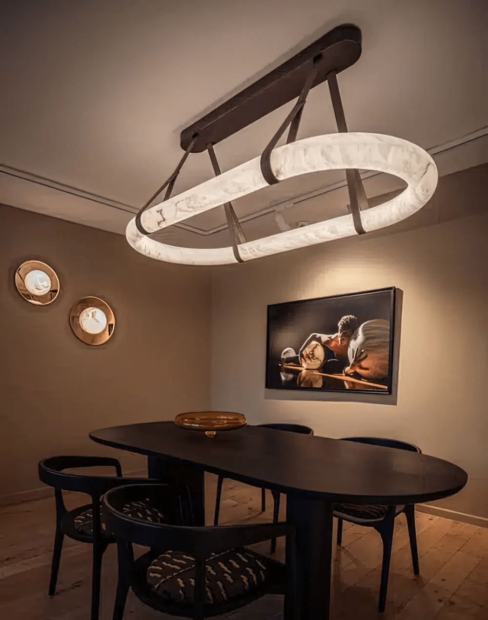 Soft Ambient Glow Alabaster Pendant Lamp