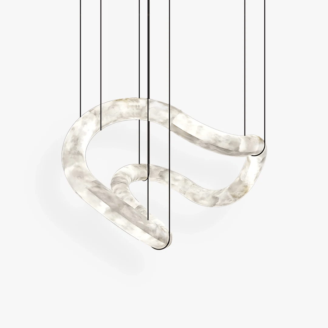 Integrated LED Pendant Alabaster Lamp With