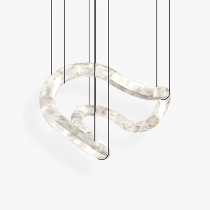 Integrated LED Pendant Alabaster Lamp With