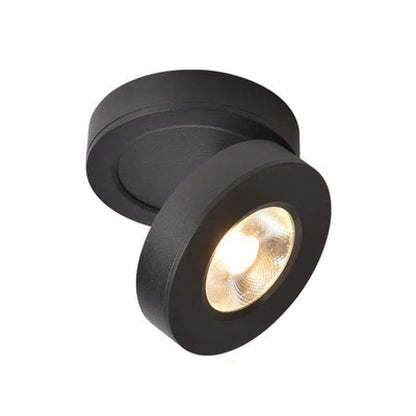 White And Black Aluminium Round Flush Mount Ceiling Light