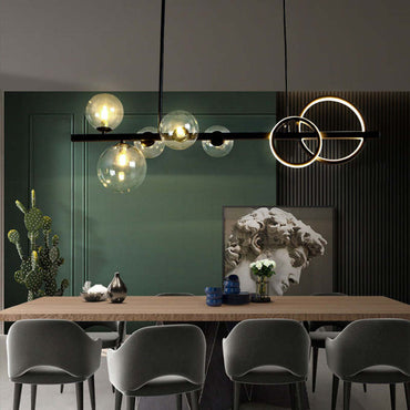 Warm Ring Glow Bubble Circle Pendant Light