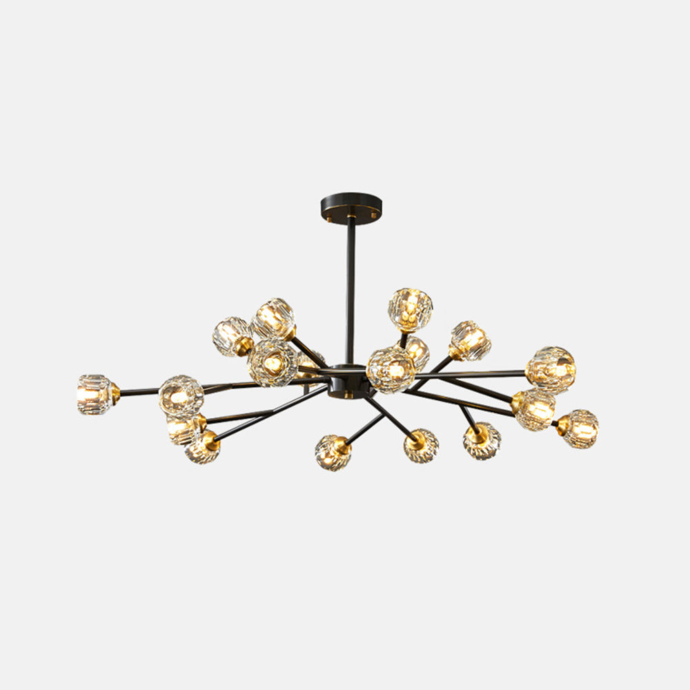 Crystal Shade Gold Metal Pendant Light