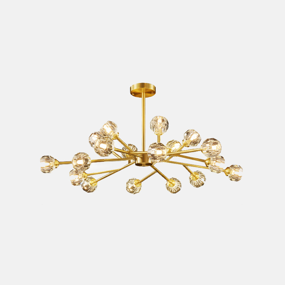 Crystal Shade Gold Metal Pendant Light