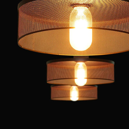 Concrete Top Industrial Cylindrical Pendant Light