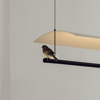 Warm Ambience Metal Pendant Light in Cream Shade