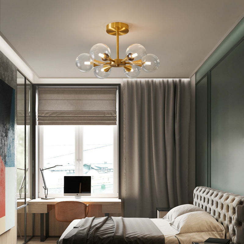 Glass Bubble Contemporary Aurora Ceiling Mount Flush Light