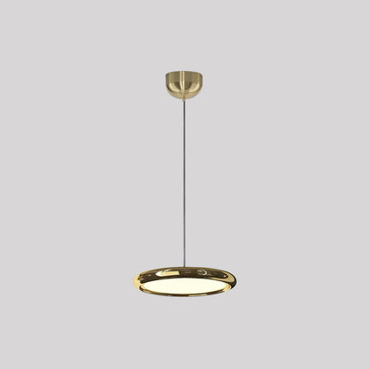 Metal Pendant Light With Acrylic Shade Circular Minimalist