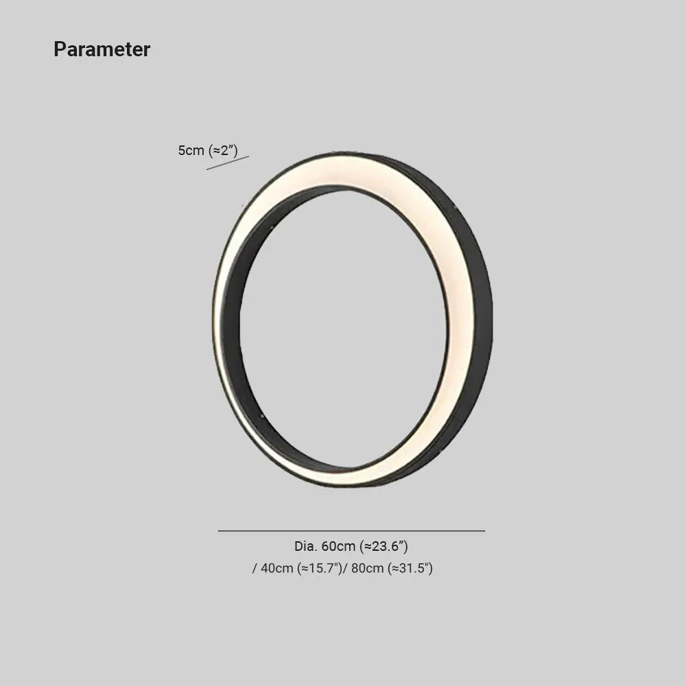Lunar Glow Outdoor Wall Light Art Deco Ring