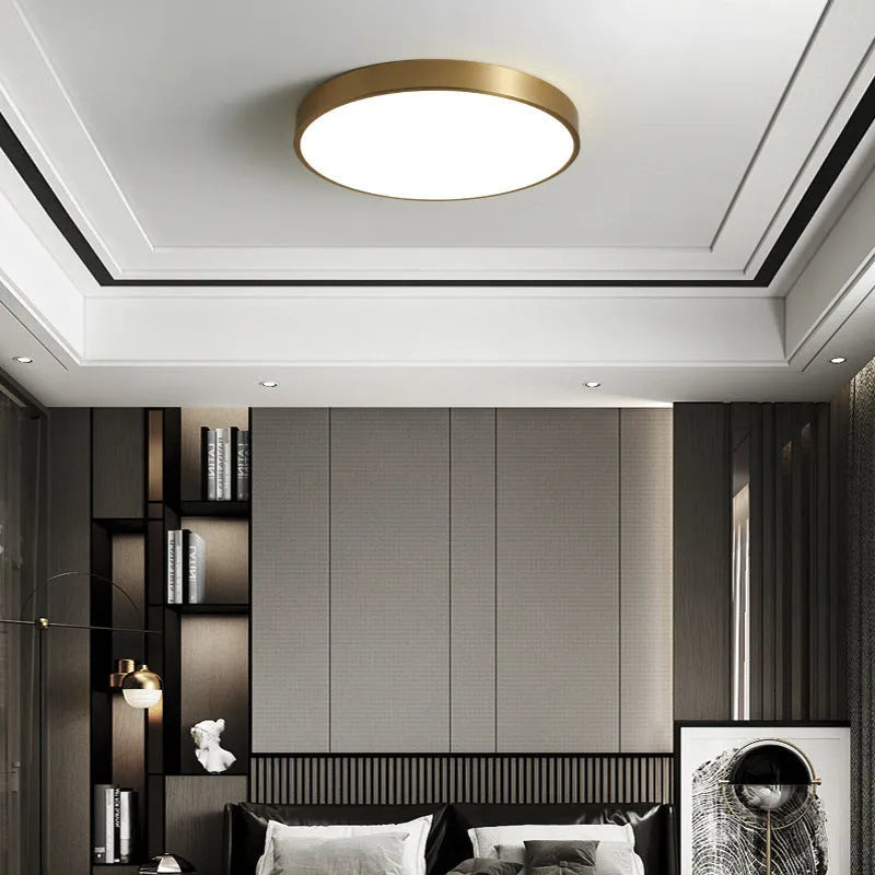 Gold Round Nordic Inspired LED Ceiling Light