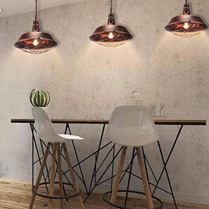 Rustic Black Industrial Pendant Light for Indoor and Outdoor