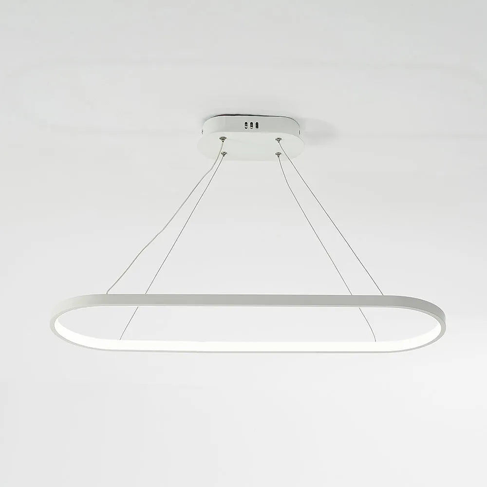 Minimalist Oval Pendant Light Featuring Warm Glow