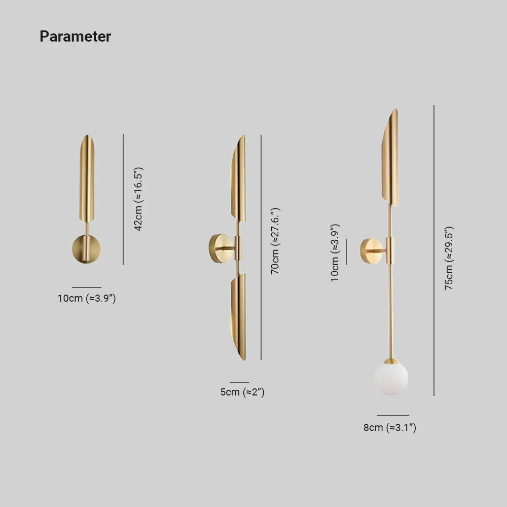 Golden Scabbard Wall Light Luxe Double Head