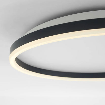 Black Gold Or White Sleek Circular Flush Mount Ceiling Light