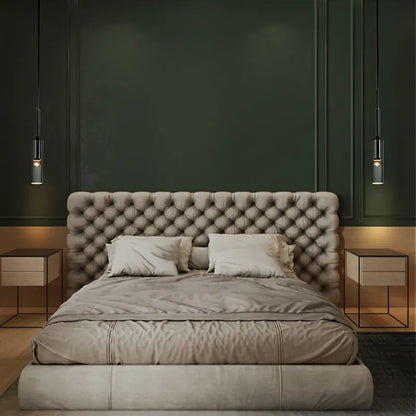 Warm Glow Pendant Wall Light With Premium Black Glass