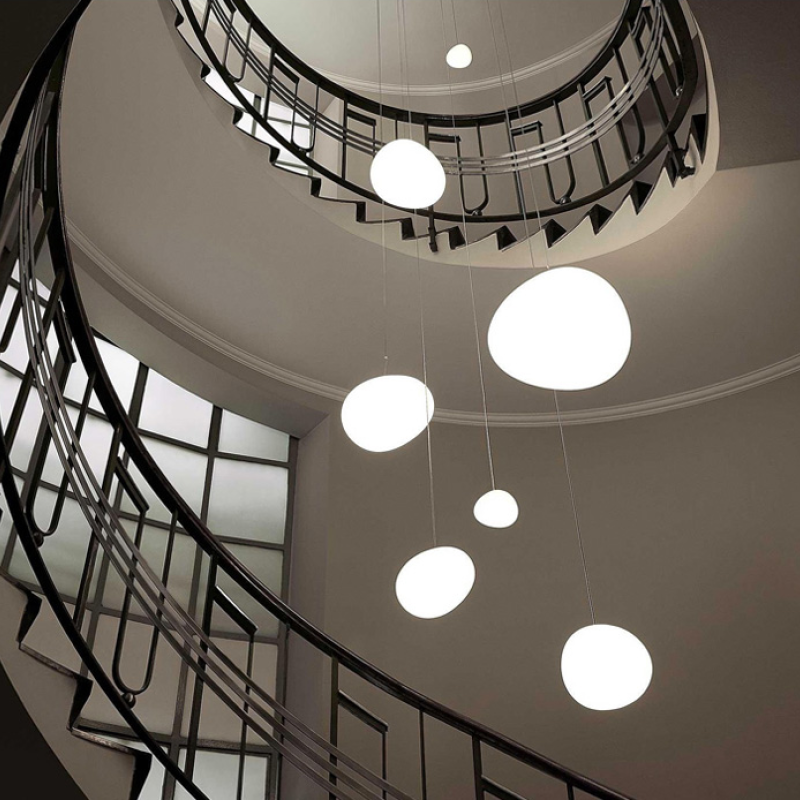 Ambient Glow Sleek Glass Egg Shaped Pendant Light