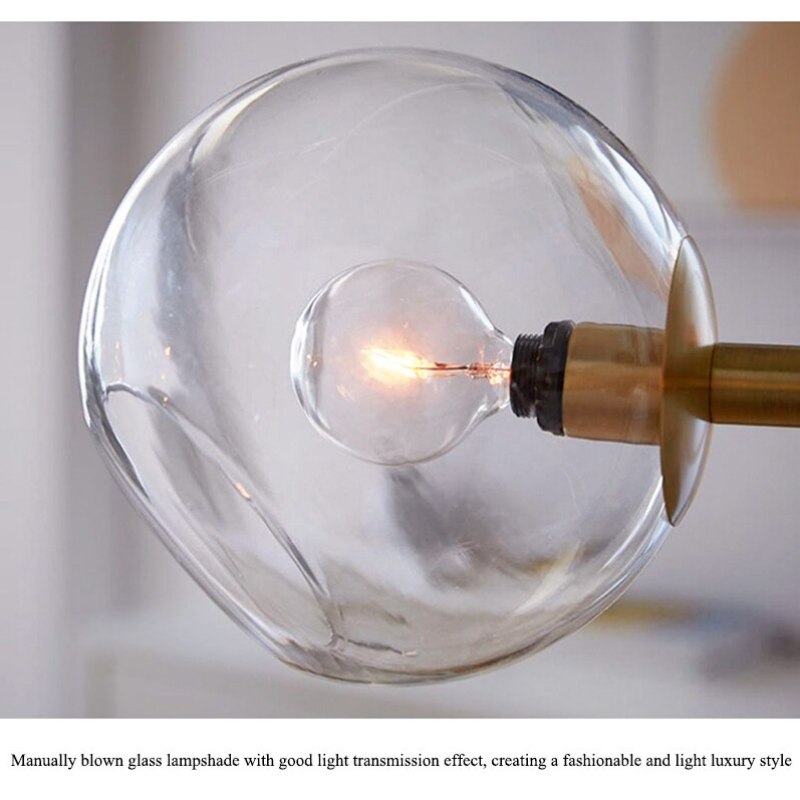 Pendant Light with Glass Globe for Ambient Living Room Ambiance
