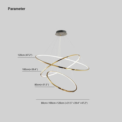 Pendant Light Minimalist Gold Ring For Living Room