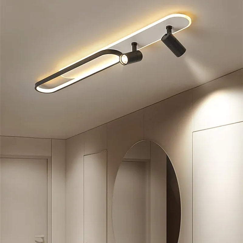 Black And Gold Finish Contemporary Ceiling Spotlight