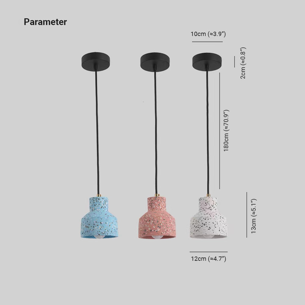 Adjustable Height Aira Pendant Lamp With Cement