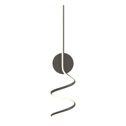 Matte Black And White Spiral LED Art Wall Light
