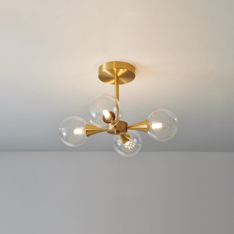 Glass Bubble Contemporary Aurora Ceiling Mount Flush Light