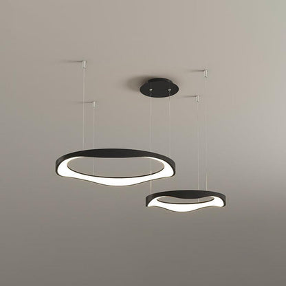 Black Or White Modern Round Pendant Light For Dining Room