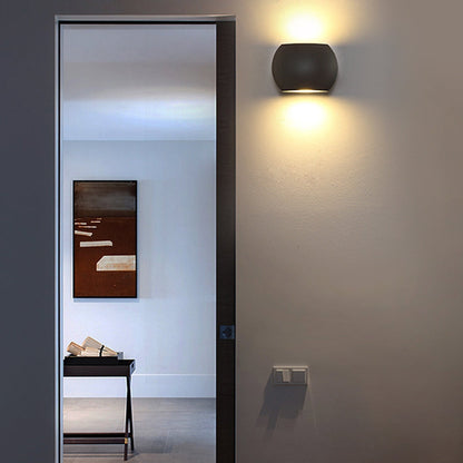 Black Grey IP65 Outdoor Metal Geometric Wall Light