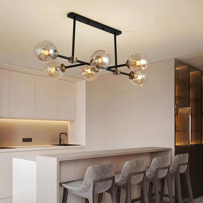 LED Amber Glass Bubble Pendant Light for Ambient Glow