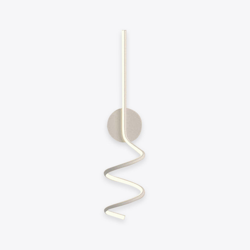 Matte Black And White Spiral LED Art Wall Light