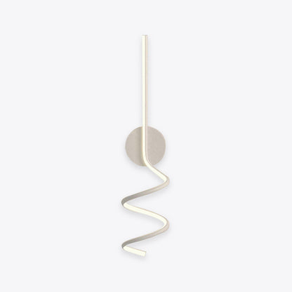Matte Black And White Spiral LED Art Wall Light