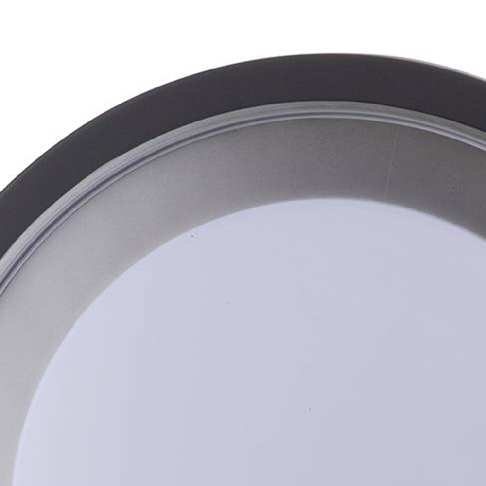 Outdoor Wall Light LED Circular Disc Metal Black