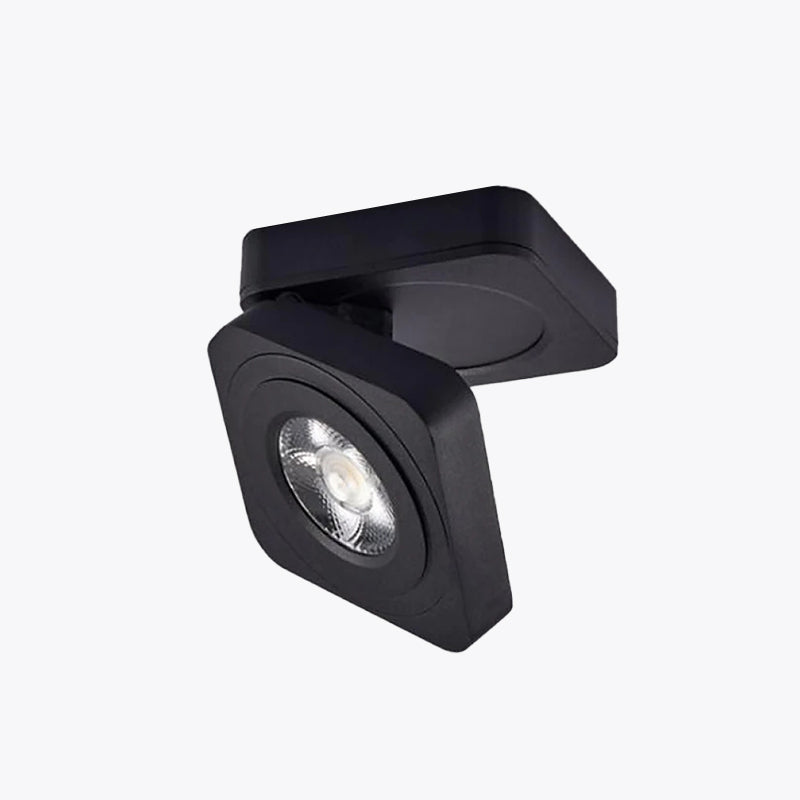 Black And White Adjustable Heads Square Ceiling Spotlight
