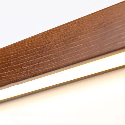 Wall Lamp Linear Wood Natural For Ambience Warm