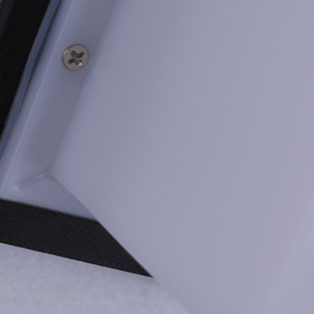 Matte Black Metal Outdoor Wall Light Nova Edge Square