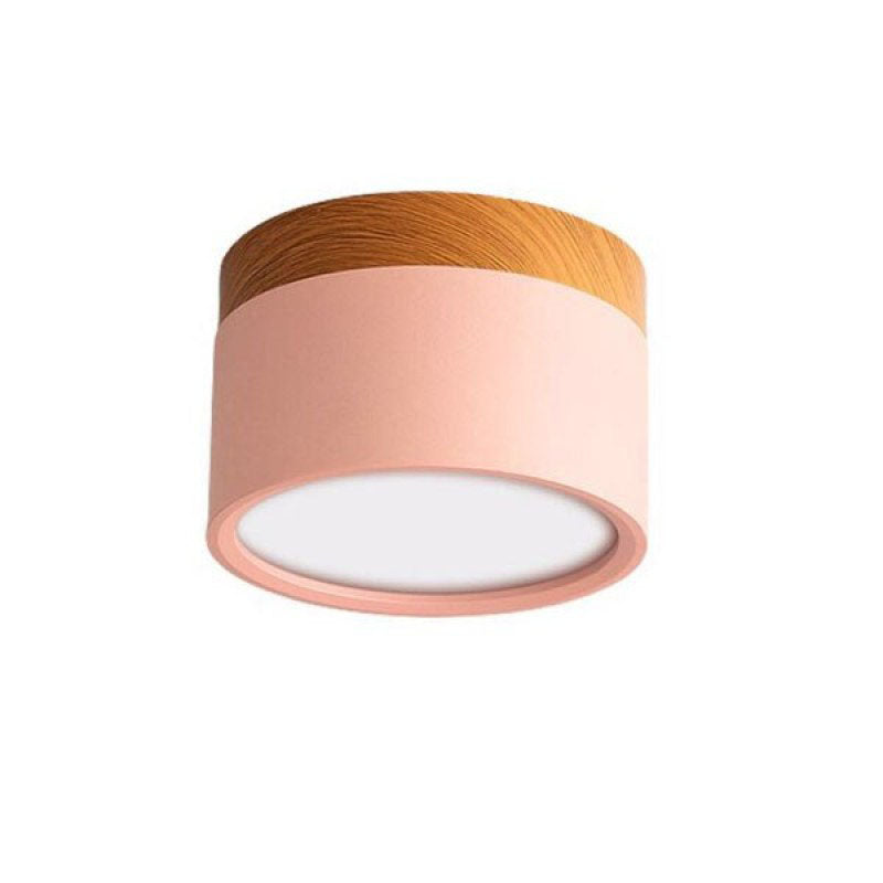 Metal Cylindrical Contemporary Flush Mount Ceiling Light Colours