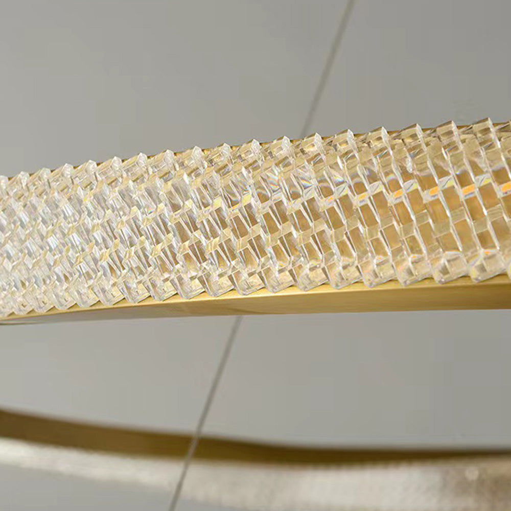 Pendant Light With Warm White Glow Half Ring