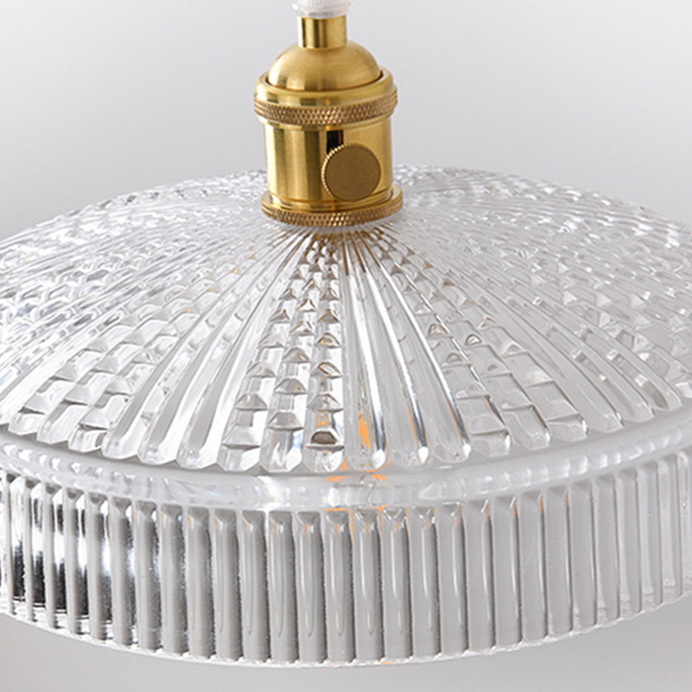 Timeless Elegance Art Deco Brass Glass Pendant Light