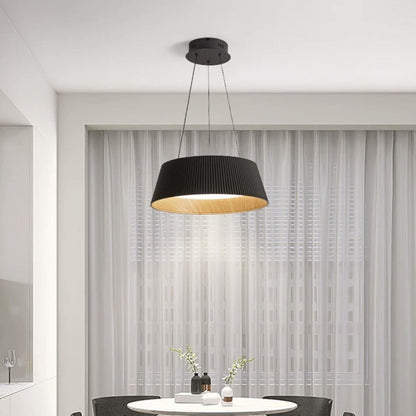 Clean Monochrome Look Drum Pendant Light