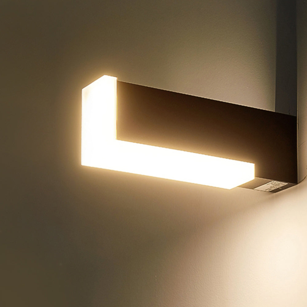 Black Metal And Acrylic Geometric Outdoor Wall Light