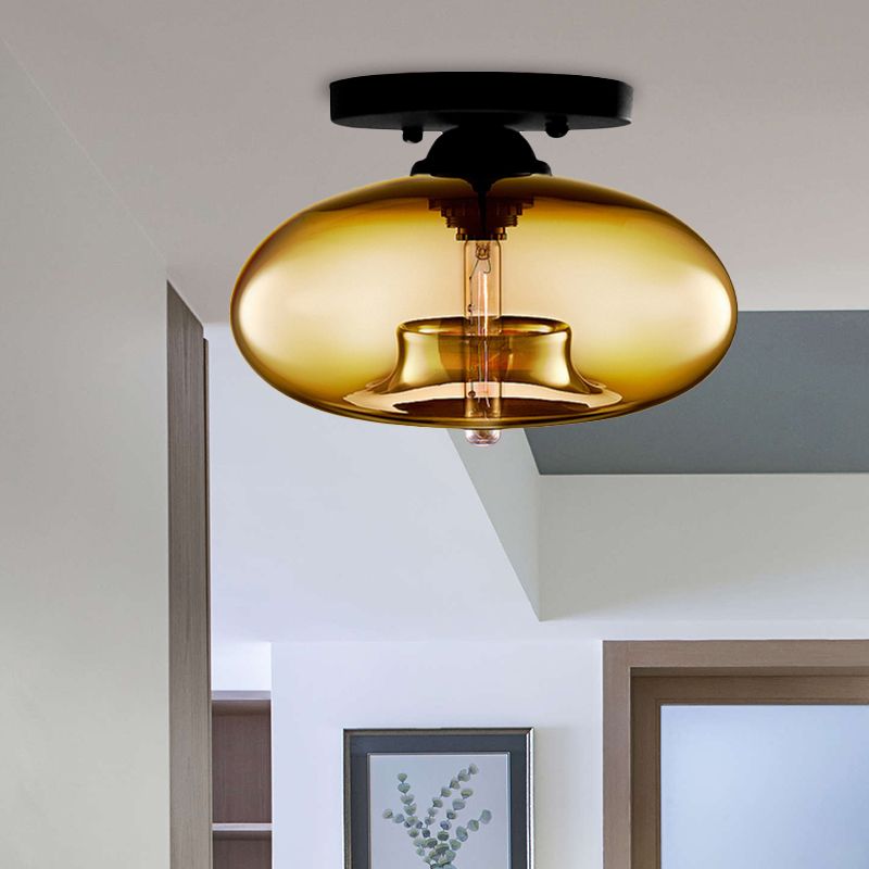 Industrial Ceiling Light Living Room Flush Mount Art Deco Globe