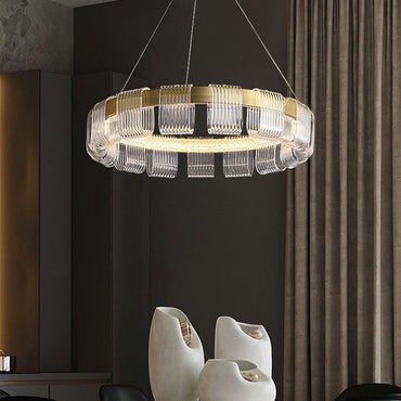 White Gold Modern Arisha Ring Pendant Lamp for Ambient Glow