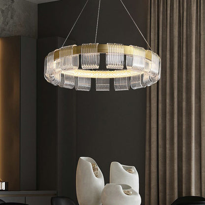 White Gold Modern Arisha Ring Pendant Lamp for Ambient Glow