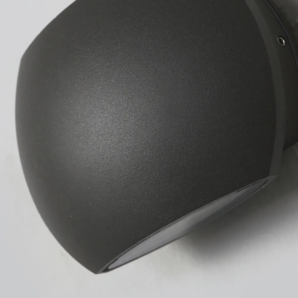 Black Grey IP65 Outdoor Metal Geometric Wall Light
