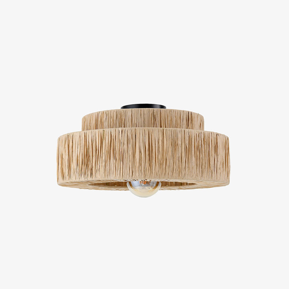 Cozy Ambiance Rustic Rattan Boho Pendant Light