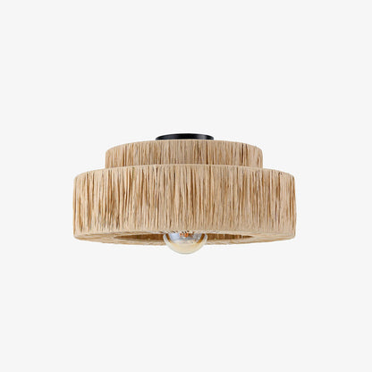 Rotin Boho Rustique Lampe Pendante Pour Ambiance Chaleureuse
